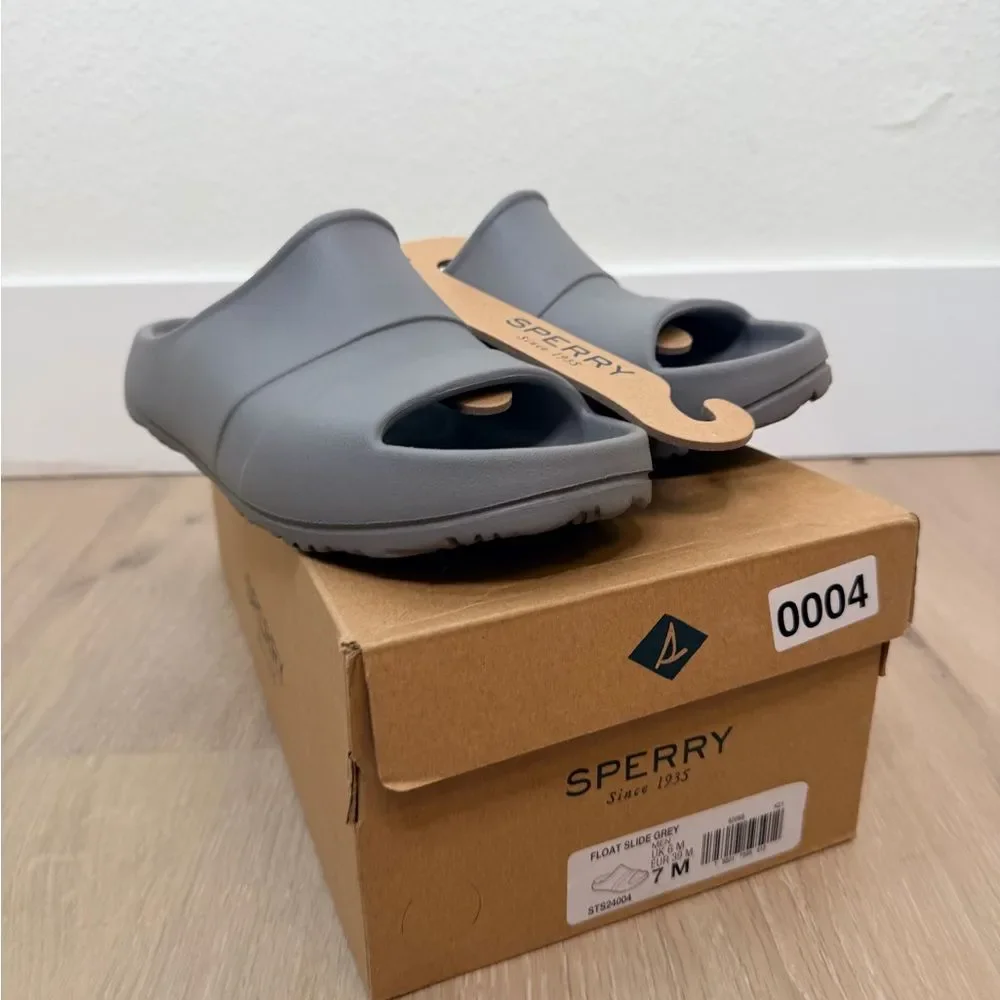 NIB ✨ Sperry Gray Comfort Slide Sandals | Lightweight EVA Pool Slides | Unisex